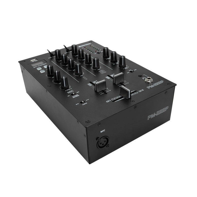 OMNITRONIC PM-222P 2-Channel DJ Mixer with Player - 4