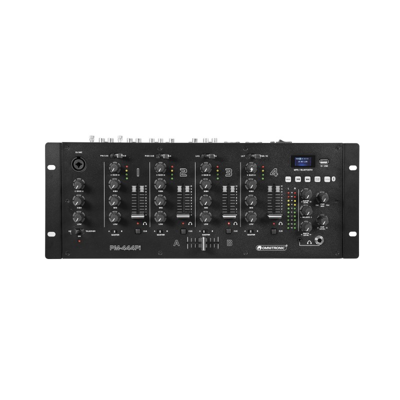 OMNITRONIC PM-444Pi 4-Channel DJ Mixer with Player & USB Interface - 5