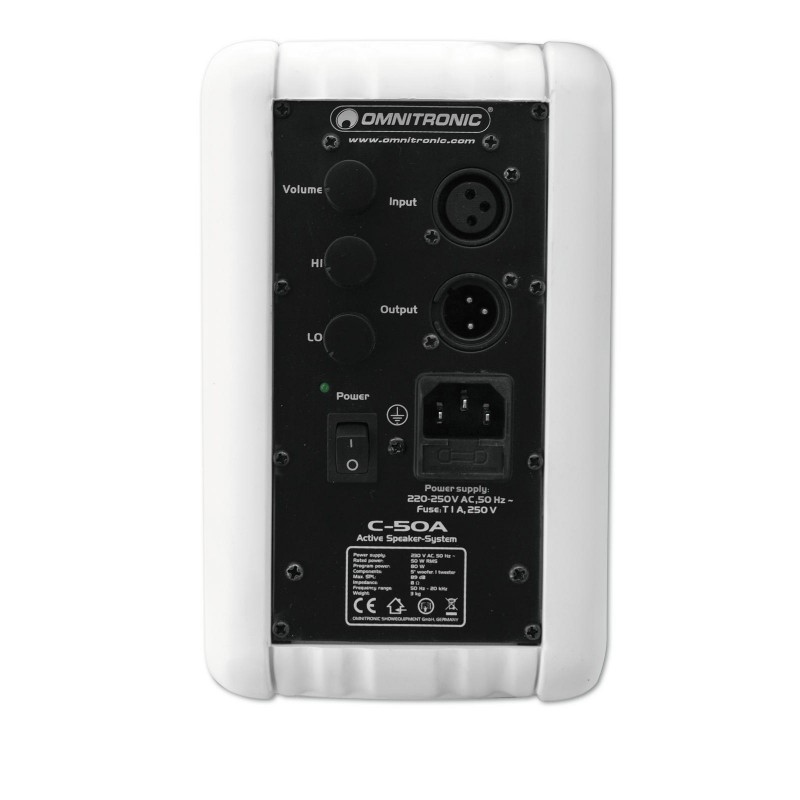 OMNITRONIC C-50A active white 2x - 4