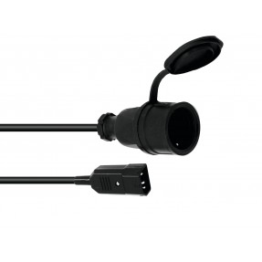 OMNITRONIC Adaptercable IEC(M)/Safety plug(F) 1m - 1