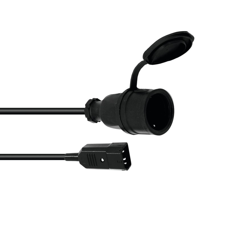 OMNITRONIC Adaptercable IEC(M)/Safety plug(F) 1m - 1