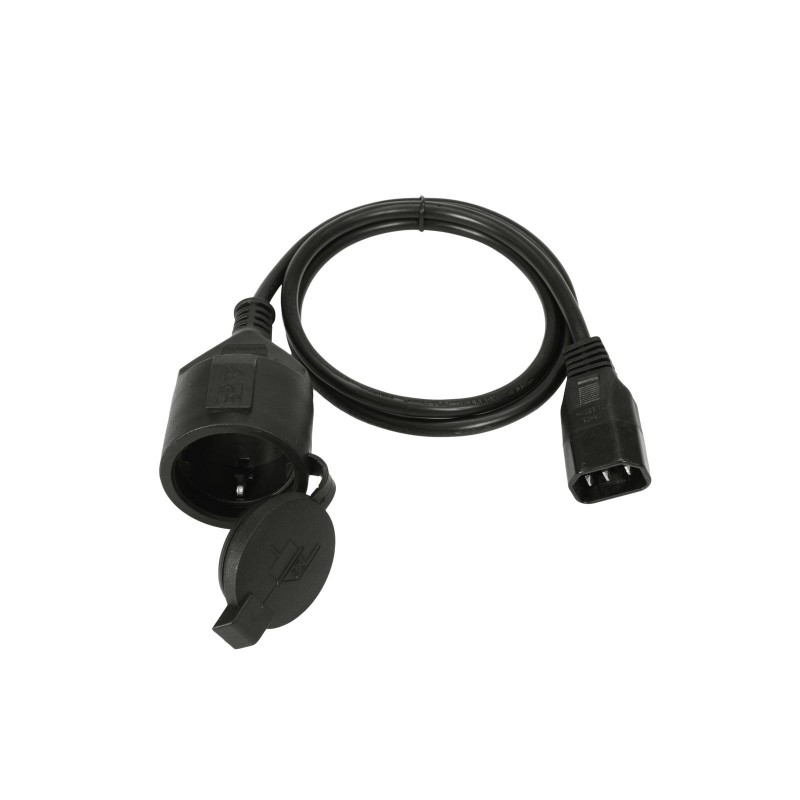 OMNITRONIC Adaptercable IEC(M)/Safety plug(F) 1m - 2