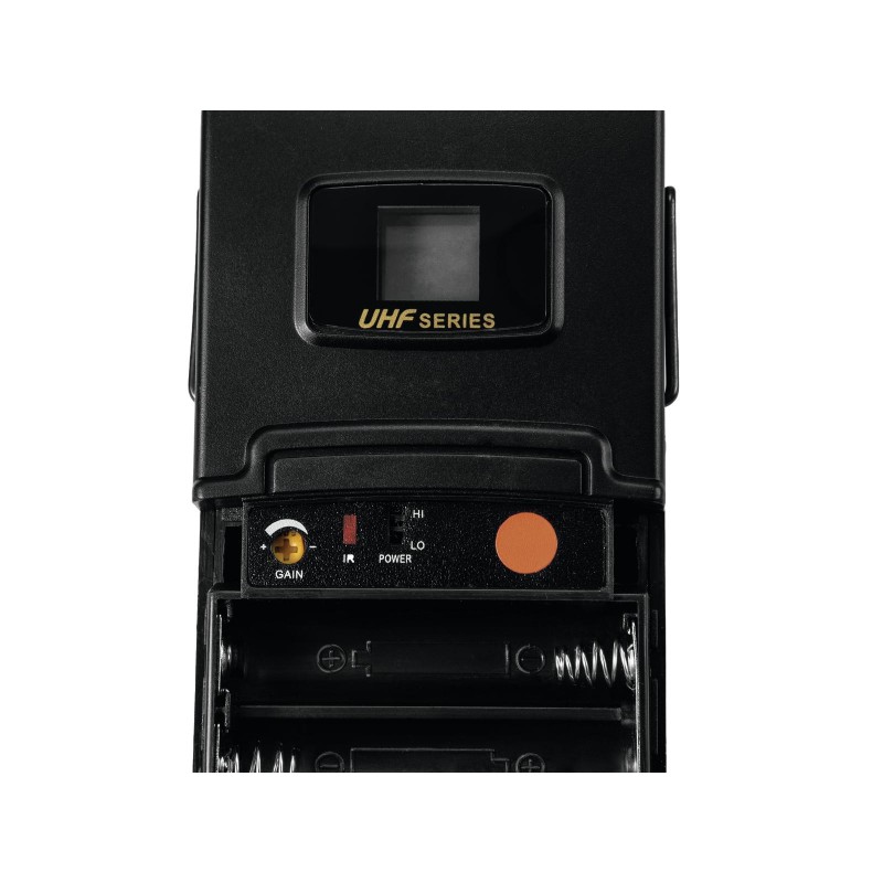 OMNITRONIC UHF-502 Bodypack incl. 823-832MHz Lavalier (CH B orange) - 4