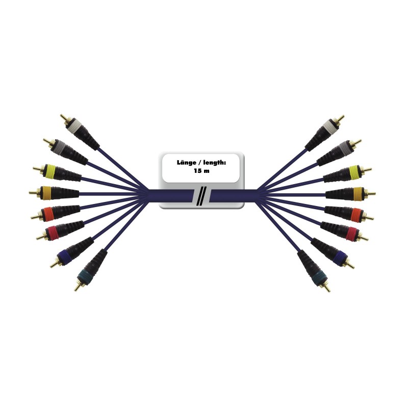 OMNITRONIC Snake cable 8xRCA/8xRCA 15m - 5