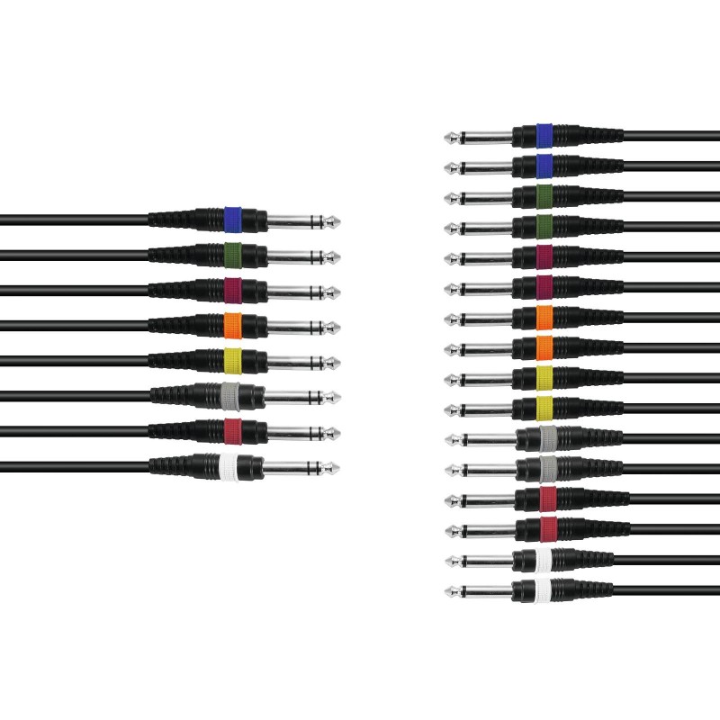 OMNITRONIC Snake cable 8xJack/16xJack mono 15m - 1