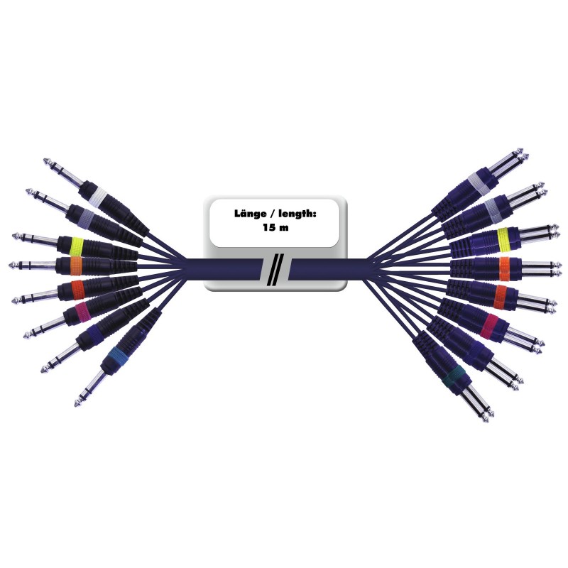 OMNITRONIC Snake cable 8xJack/16xJack mono 15m - 5