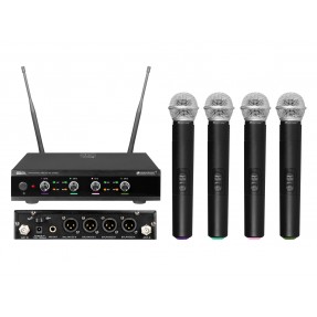 OMNITRONIC UHF-E4 Wireless Mic System 518.7/520.9/523.1/525.3MHz - 1