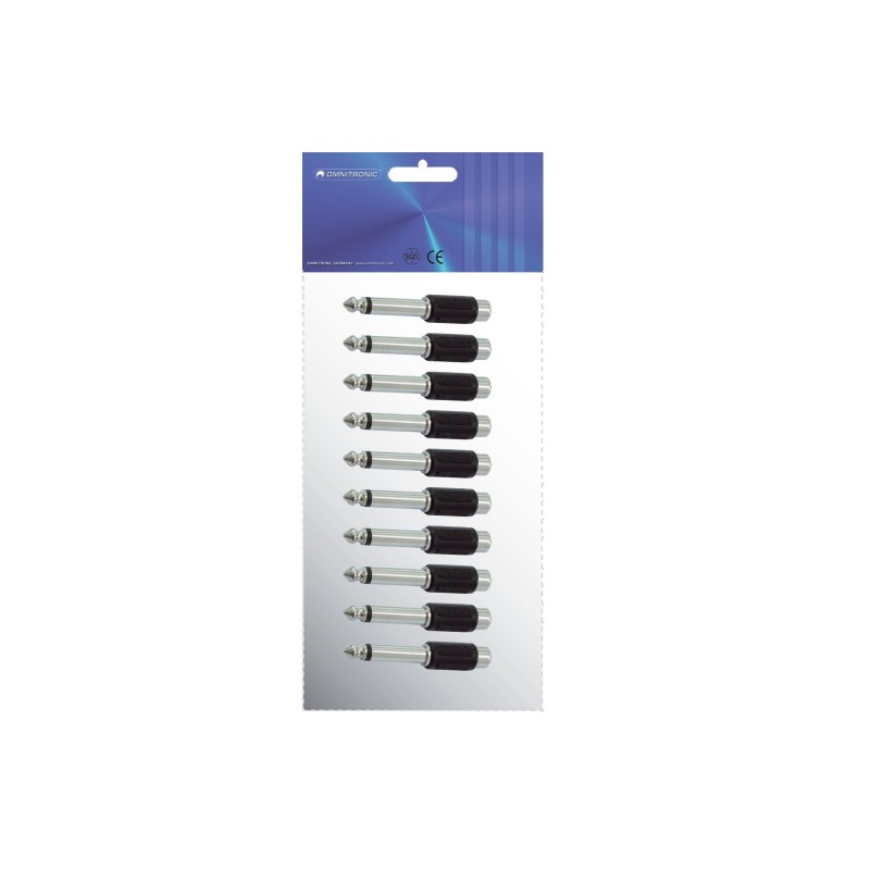 OMNITRONIC Adapter RCA(F)/Jack(M) 10x - 2