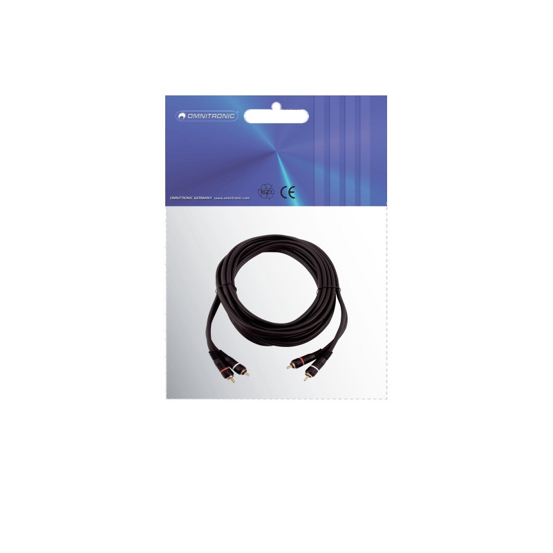 OMNITRONIC RCA cable 2x2 10m - 3
