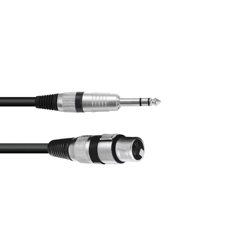 OMNITRONIC Adaptercable XLR(F)/Jack stereo 0.9m bk - 1