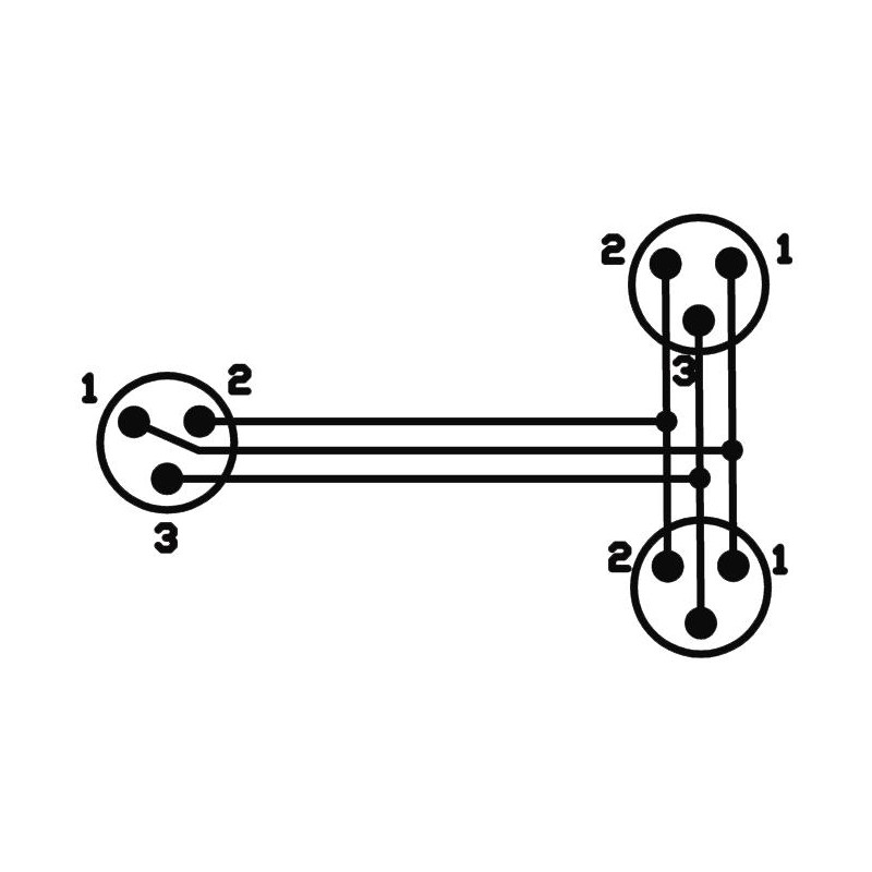 OMNITRONIC Adaptercable XLR(M)/2xXLR(F) 1.5m bk - 3