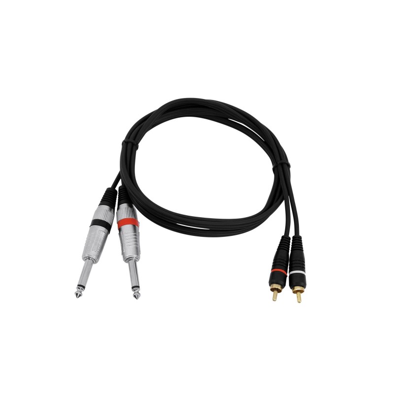 OMNITRONIC Adaptercable 2xJack/2xRCA 1.5m bk - 2