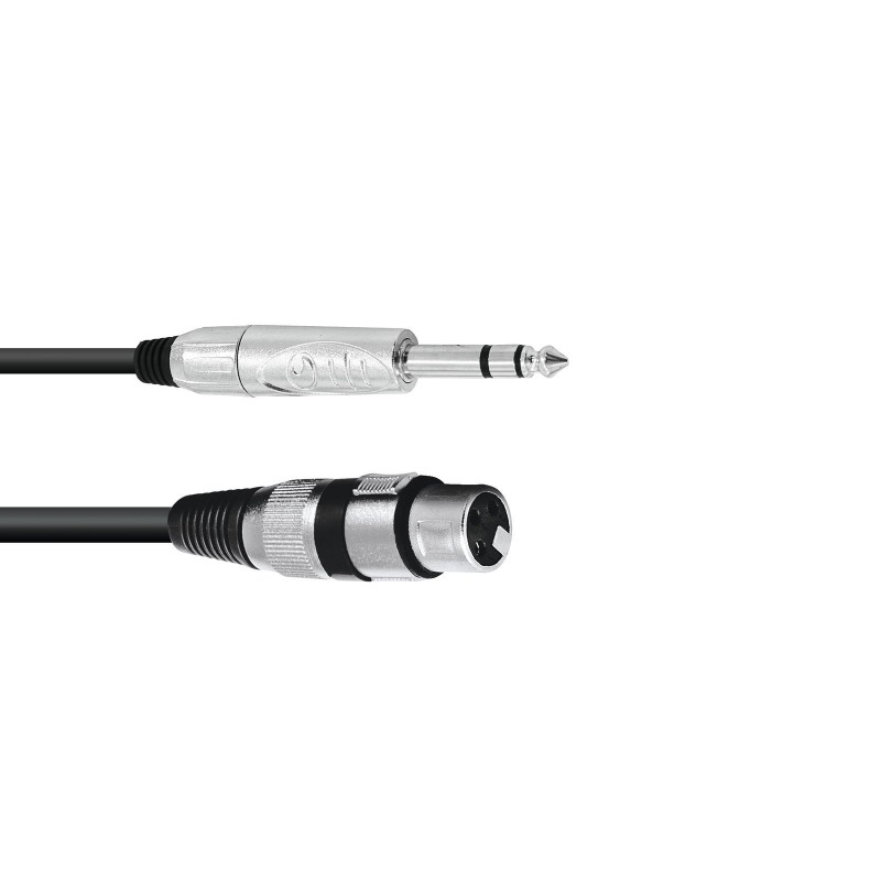 OMNITRONIC Adaptercable XLR(F)/Jack stereo 2m bk - 1