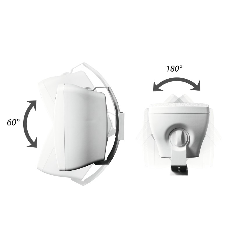 OMNITRONIC OD-5 Wall Speaker 8Ohms white 2x - 3