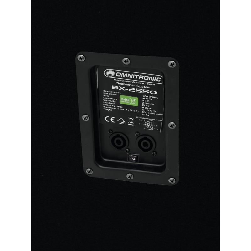 OMNITRONIC BX-2550 Subwoofer 1200W - 4