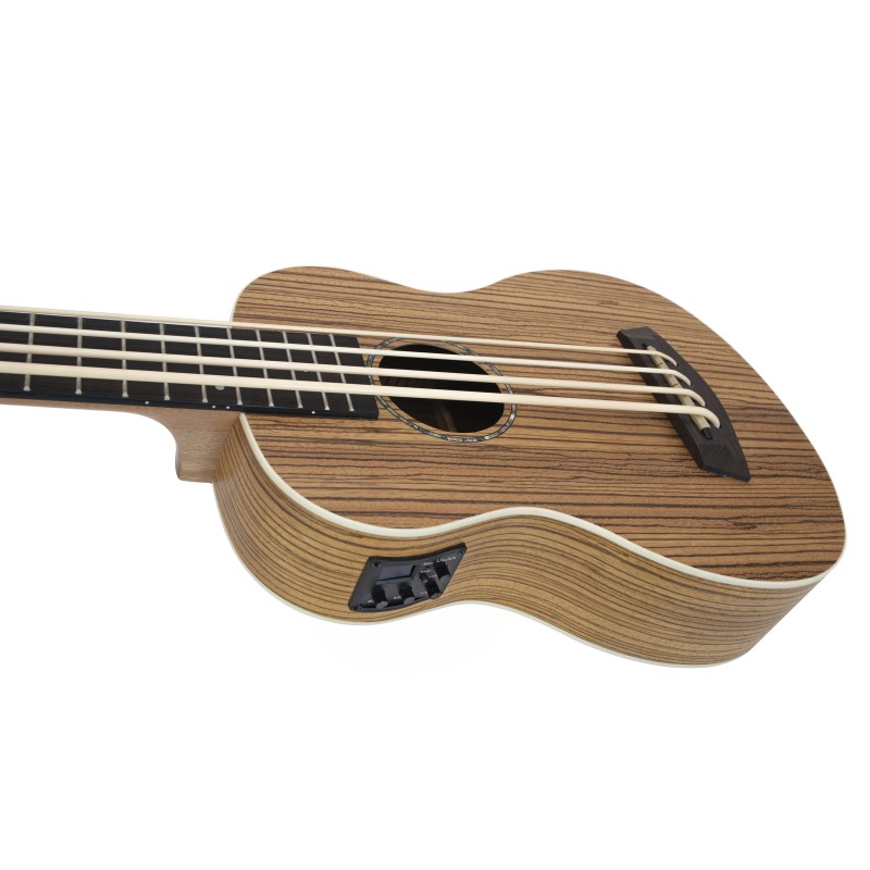 DIMAVERY UK-700 Bass Ukulele, Zebra - 3