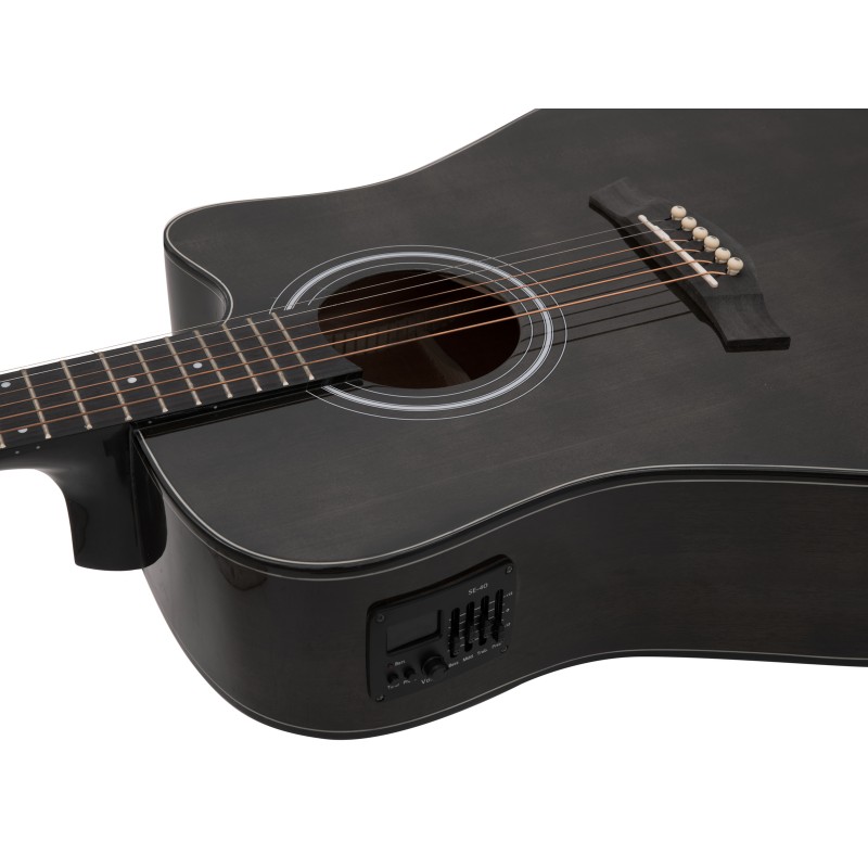 DIMAVERY STW-90 Western Guitar, vintage black - 3