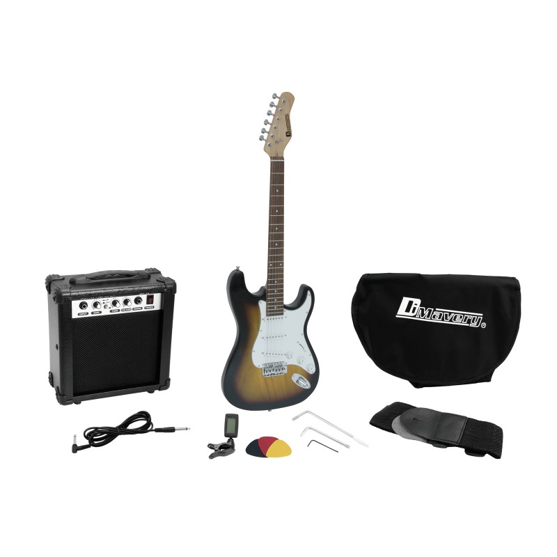 DIMAVERY EGS-1 Electric guitar set, sunburst - 1
