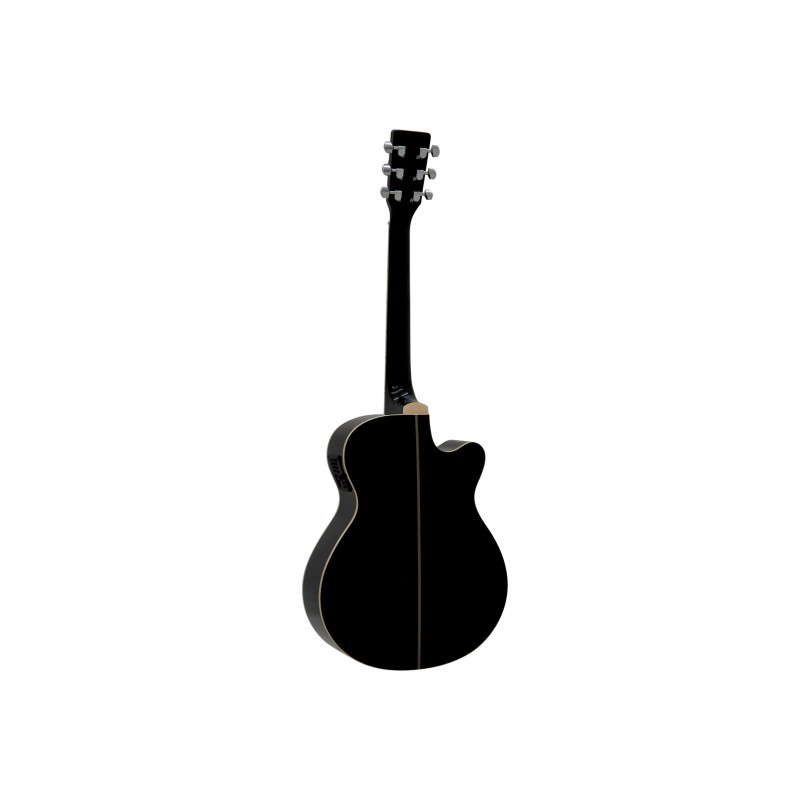 DIMAVERY AW-400 Western guitar LH, black - 2