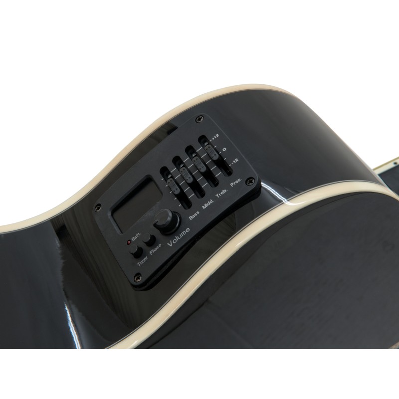 DIMAVERY AW-400 Western guitar LH, black - 4