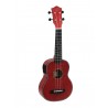 DIMAVERY UK-100 Soprano ukulele, flamed red - 1