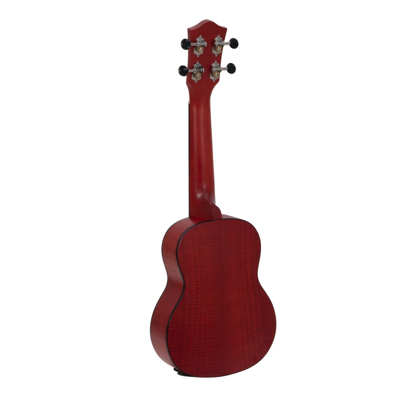 DIMAVERY UK-100 Soprano ukulele, flamed red - 2