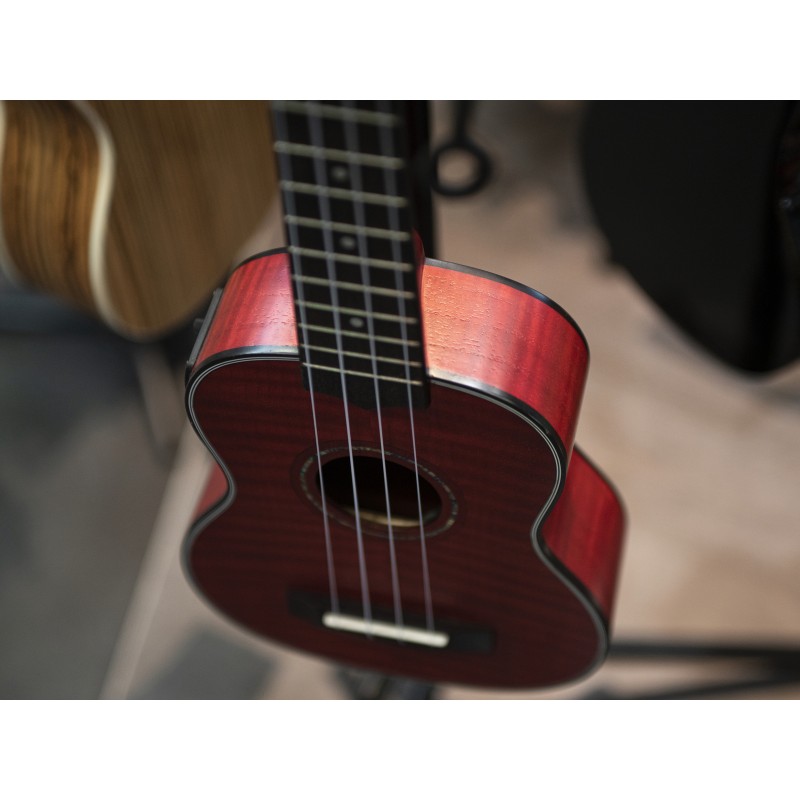 DIMAVERY UK-100 Soprano ukulele, flamed red - 4