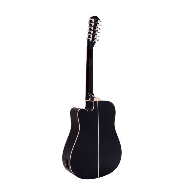 DIMAVERY DR-612 Western guitar 12-string, black - 2