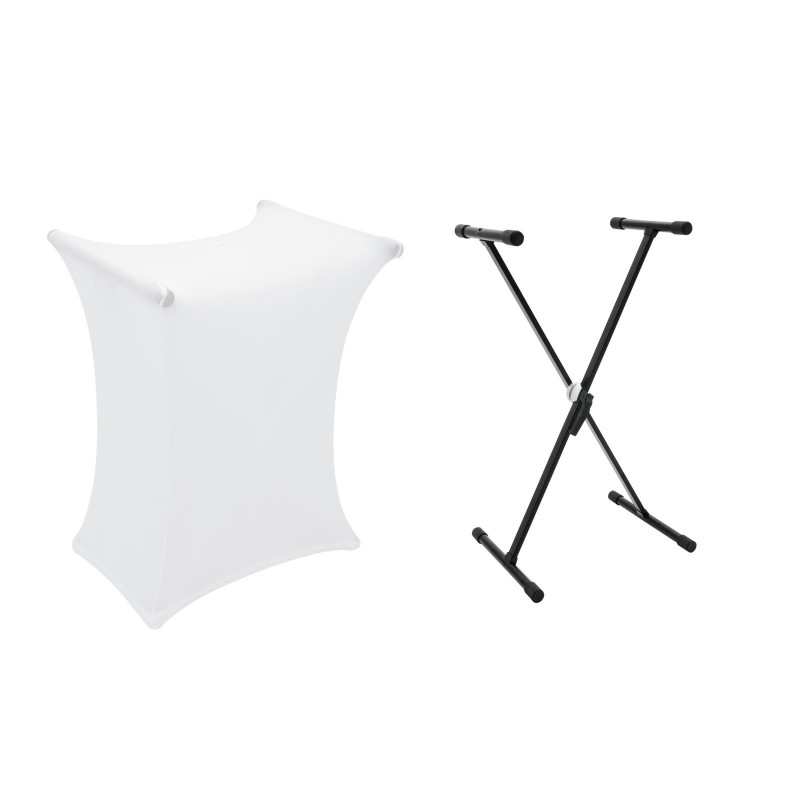DIMAVERY Set SVT-1 Keyboard Stand + Cover white - 1