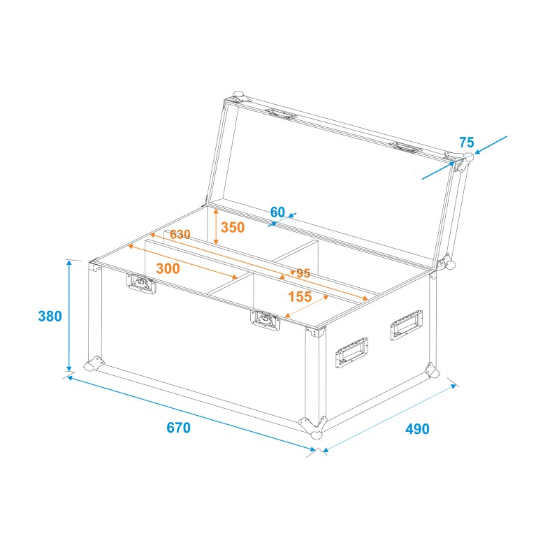 ROADINGER Flightcase 4x LED IP PAR 12x8W QCL/12x9 SQL Spot - 5