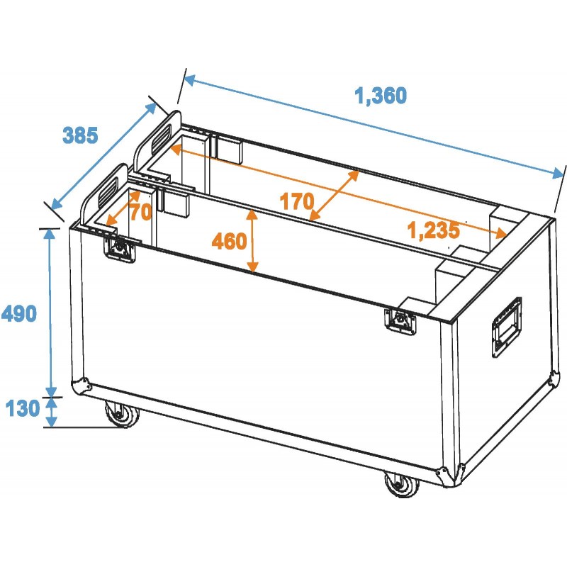 ROADINGER Flightcase 2x LCD ZL50 - 4
