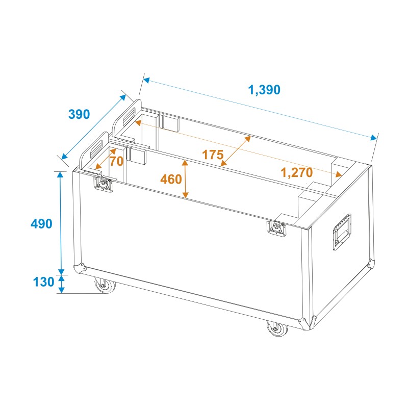 ROADINGER Flightcase 2x LCD ZL55 - 5