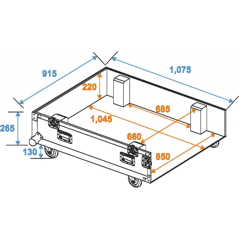 ROADINGER Flightcase 4x CLA-228 - 2