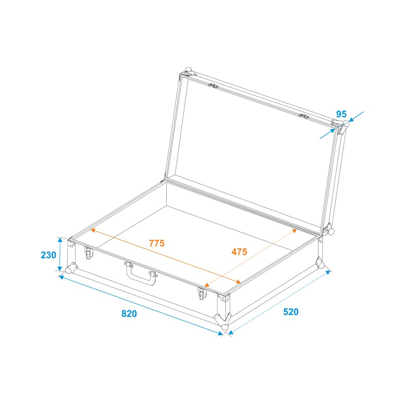 ROADINGER Universal Case Tour Pro 82x32x52 black - 5