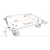 ROADINGER Wheel Board MDF 4 wheels 2 brakes - 3