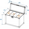 ROADINGER Flightcase EC-SL4M 4x SLS size M - 2