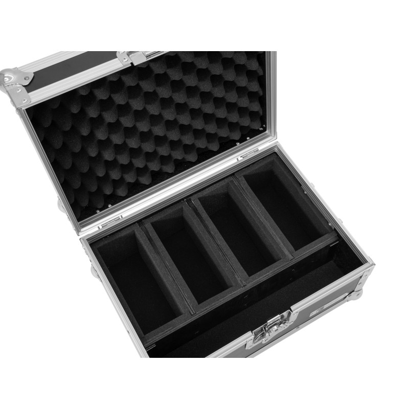 ROADINGER Flightcase EC-4AC 4x AKKU Flat Light Series - 4