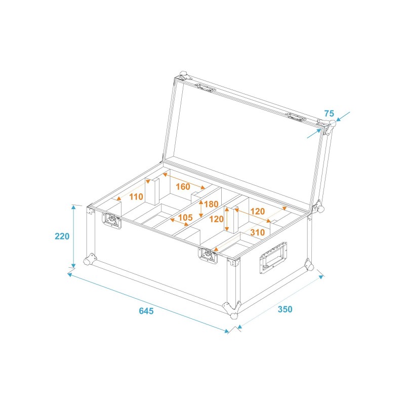 ROADINGER Flightcase 2x THA-40 PC - 5