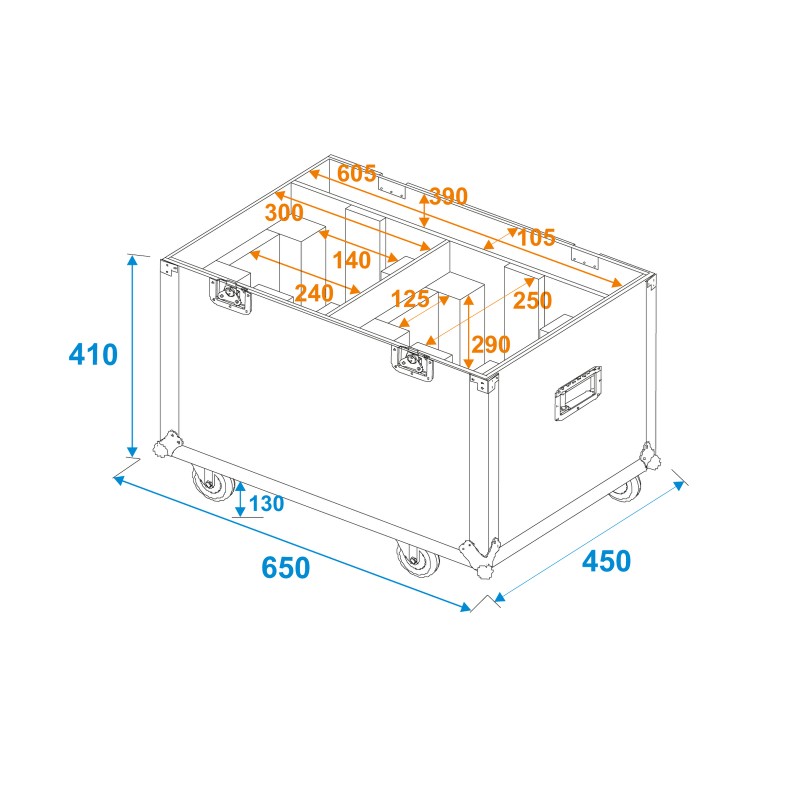 ROADINGER Flightcase 2x LED TMH-75 - 4