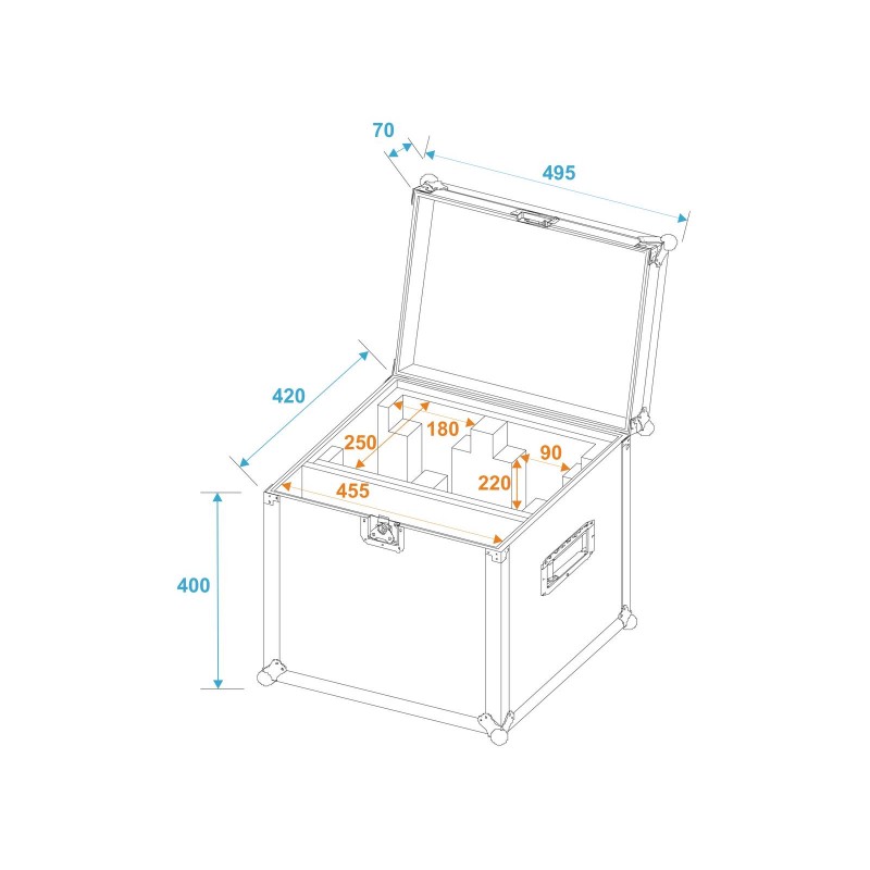 ROADINGER Flightcase 2x EYE-7 RGBW Zoom - 5