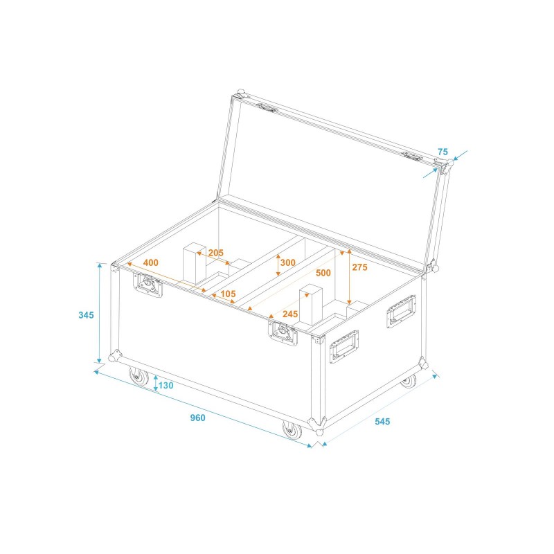ROADINGER Flightcase 2x THA-250F - 5