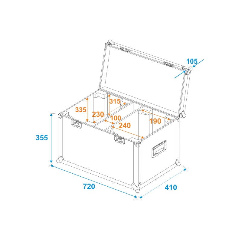 ROADINGER Flightcase 2x LED TMH-X4 - 5