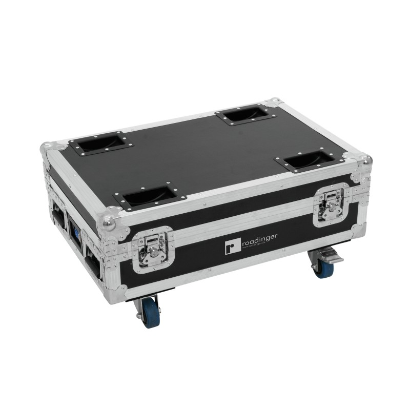 ROADINGER Flightcase 4x AKKU BAR-6 Glow QCL Flex QuickDMX with charging function - 1
