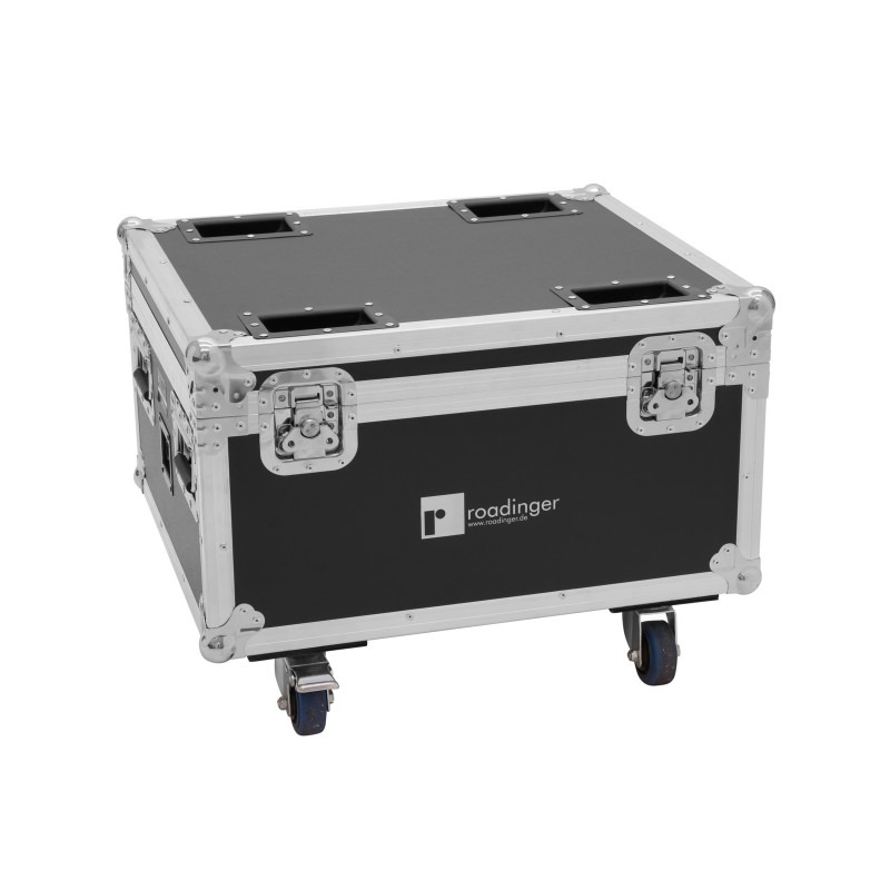 ROADINGER Flightcase 4x AKKU IP PAR 7 QCL WDMX with charging function - 2