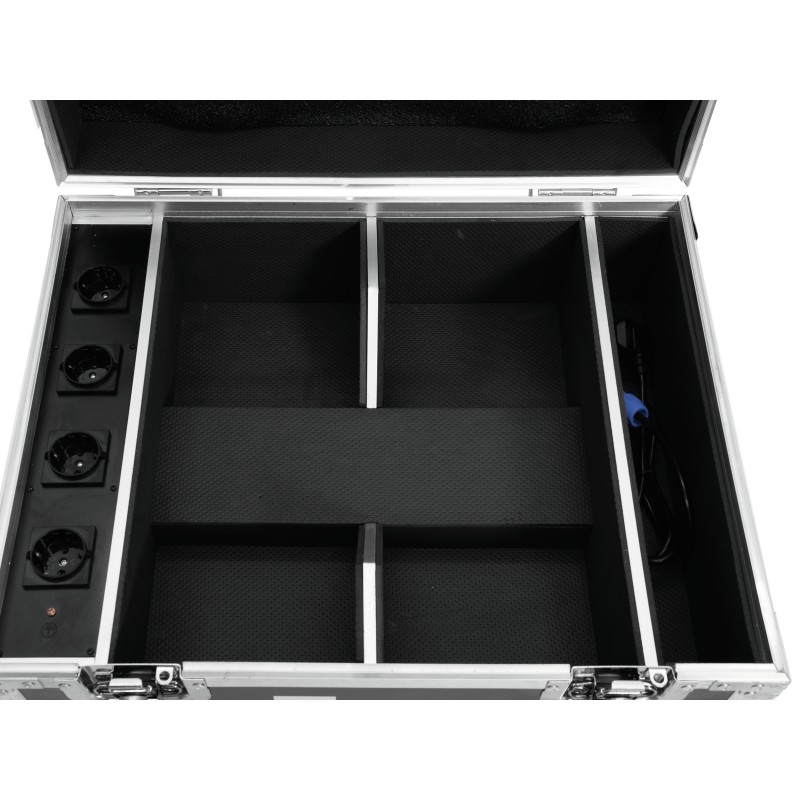 ROADINGER Flightcase 4x AKKU IP UP-4 QuickDMX with charging function - 4
