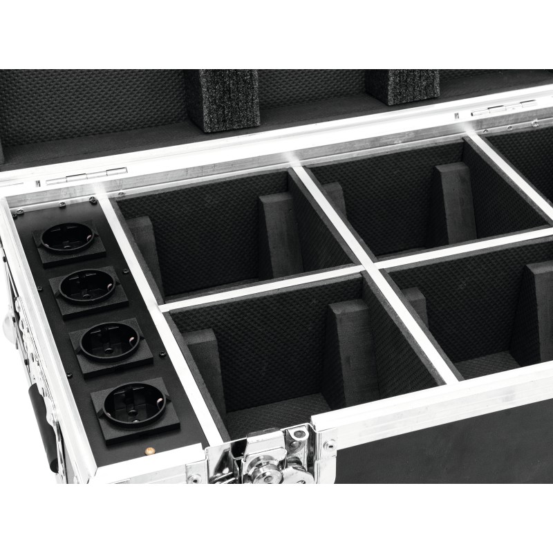 ROADINGER Flightcase 4x AKKU TL-3 Trusslight QuickDMX with charging function - 4
