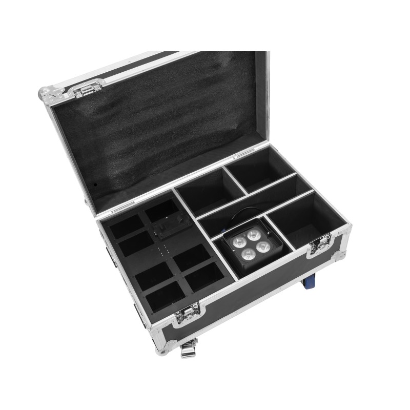 ROADINGER Flightcase 4x AKKU IP UP-4 Plus HCL Spot WDMX with Charging Function - 5