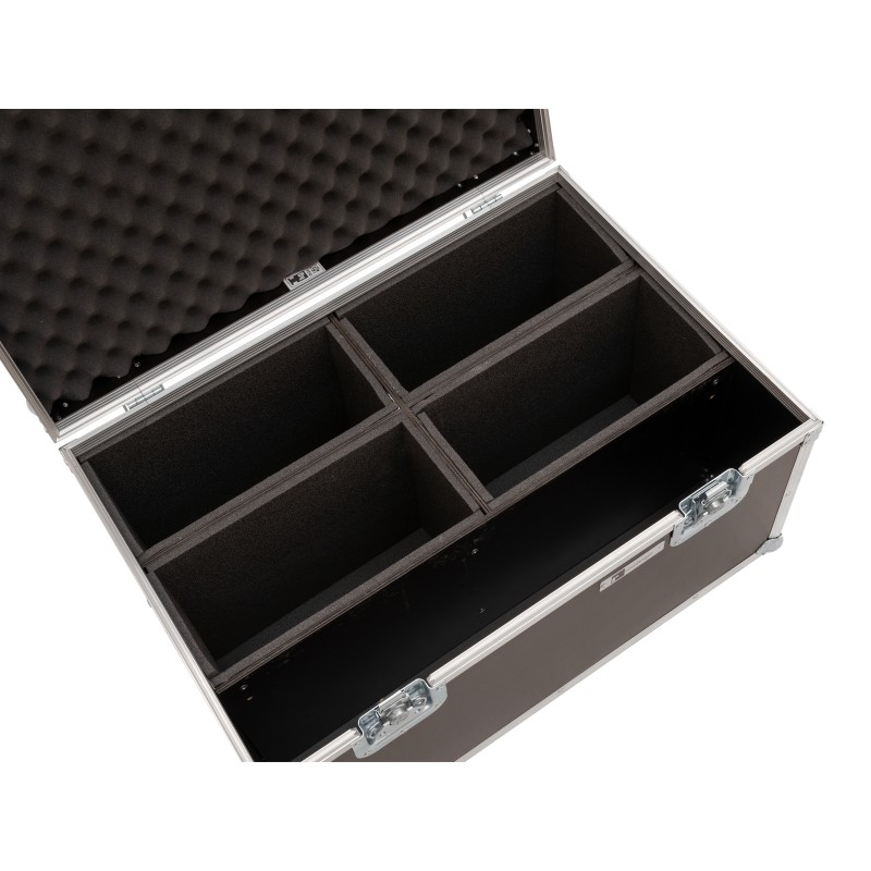 ROADINGER Flightcase 4x LED 4/7C-12 Silent Slim Spot - 4