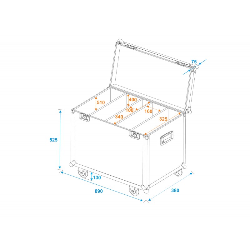 ROADINGER Flightcase 4x Multiflood Pro - 5