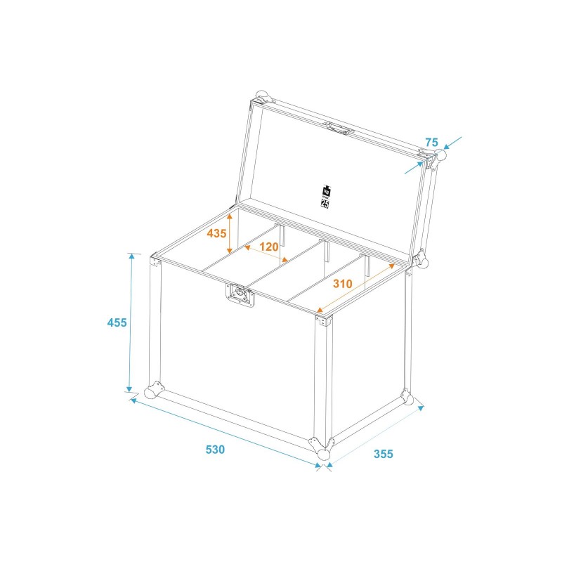ROADINGER Flightcase 4x SLS Size L - 5